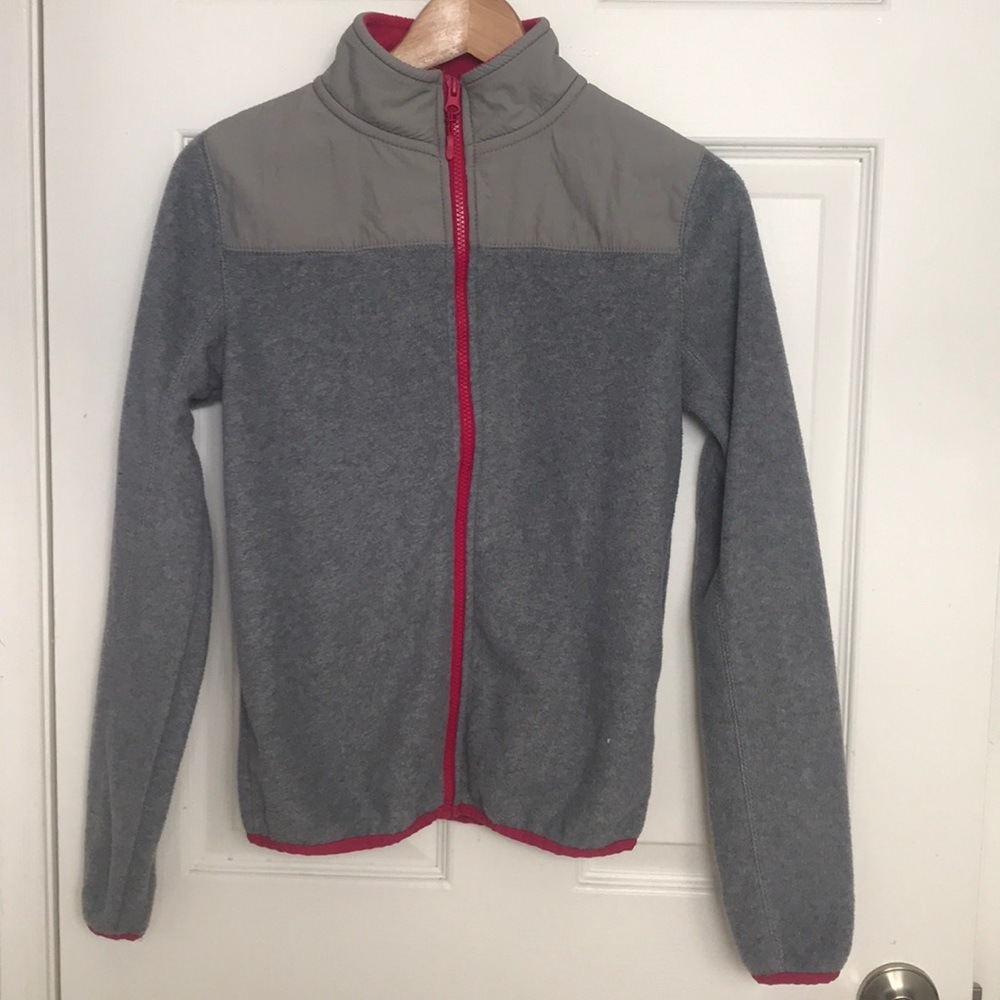 Grey fleece jacket